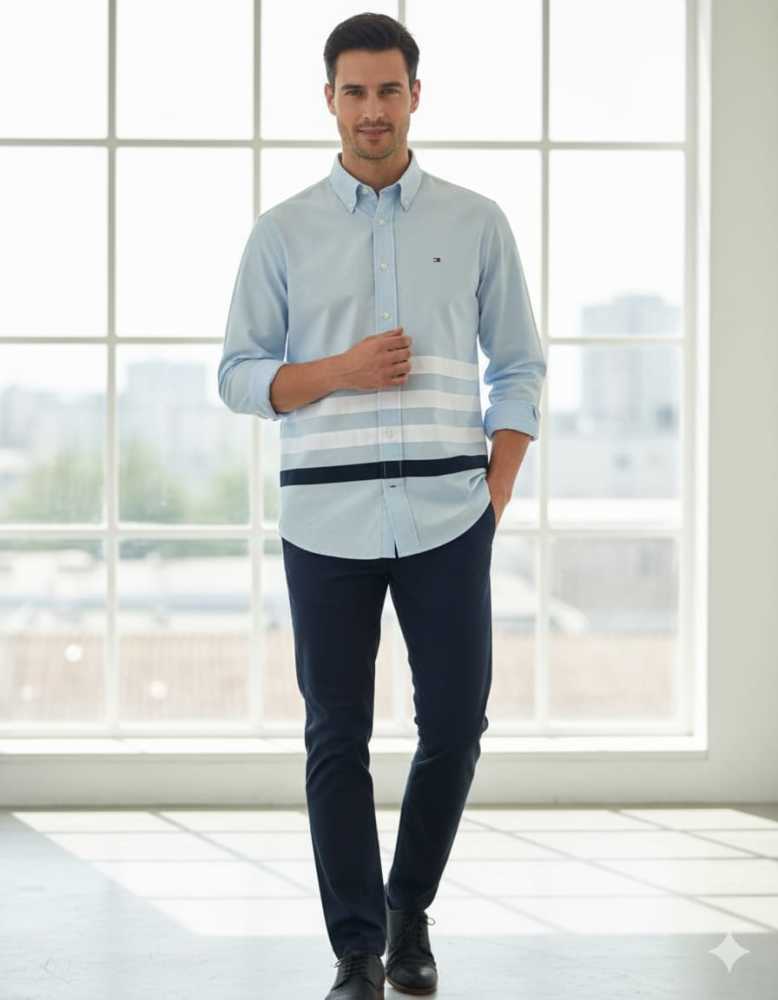 Tommy Hilfiger Sky Blue Premium Shirt-thumb-0