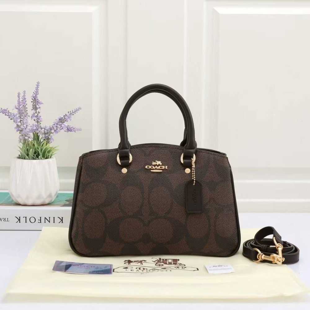 Coach C Logo Darcie Dark Brown HandBag