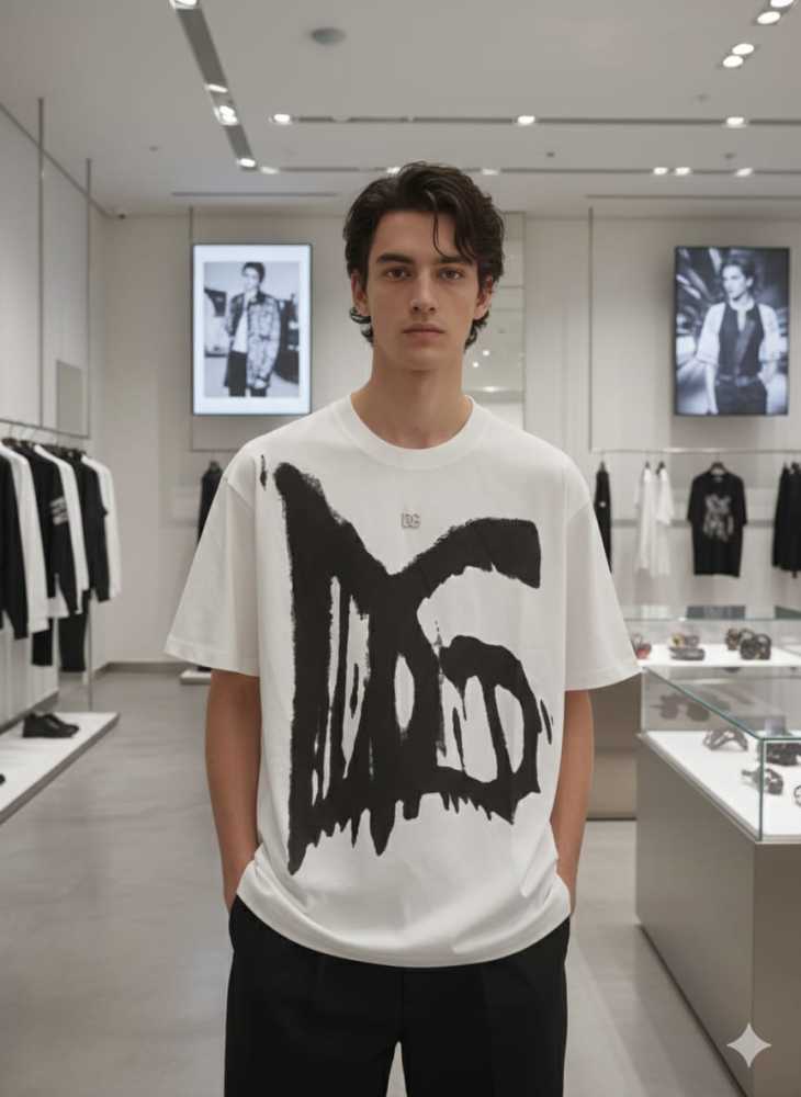 Dolce & Gabbana White Premium Quality T-shirt-thumb-4