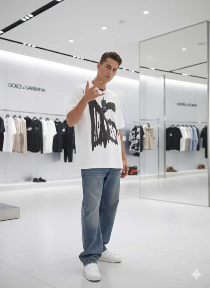 Dolce & Gabbana White Premium Quality T-shirt-thumb-6