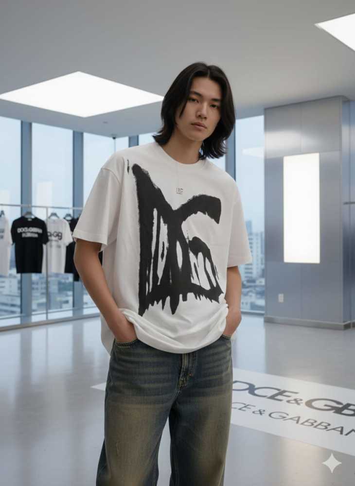 Dolce & Gabbana White Premium Quality T-shirt-thumb-5