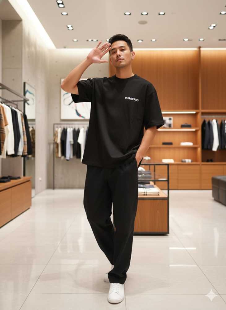 Burberry Black Premium Exclusive Polo T-shirt