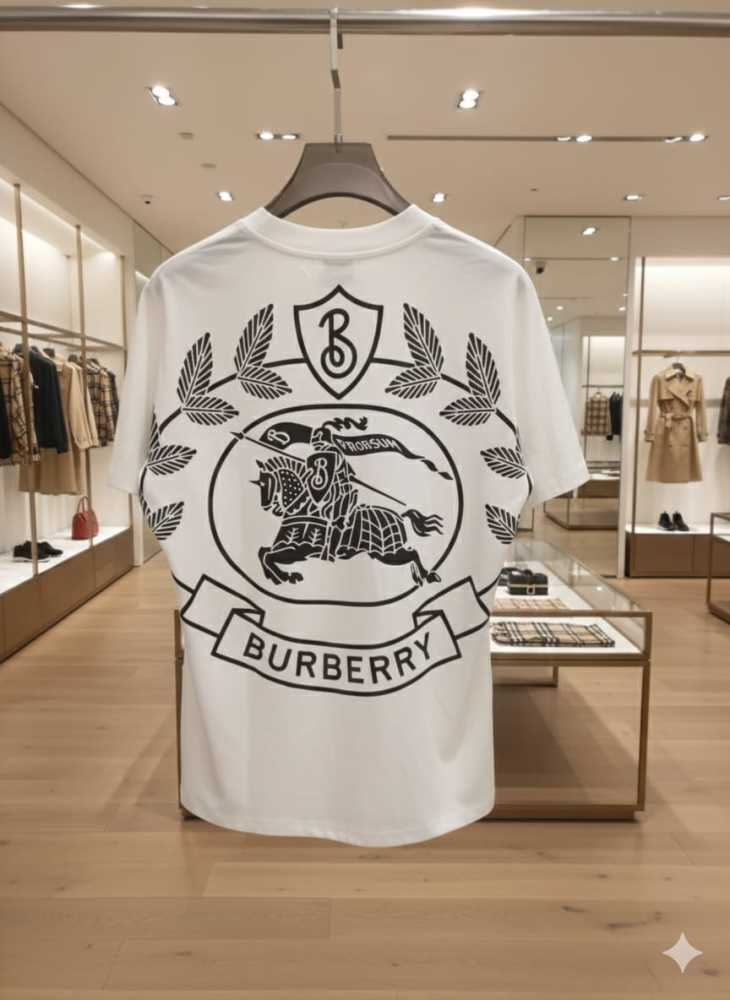 Burberry White Premium Exclusive Polo T-shirt-4