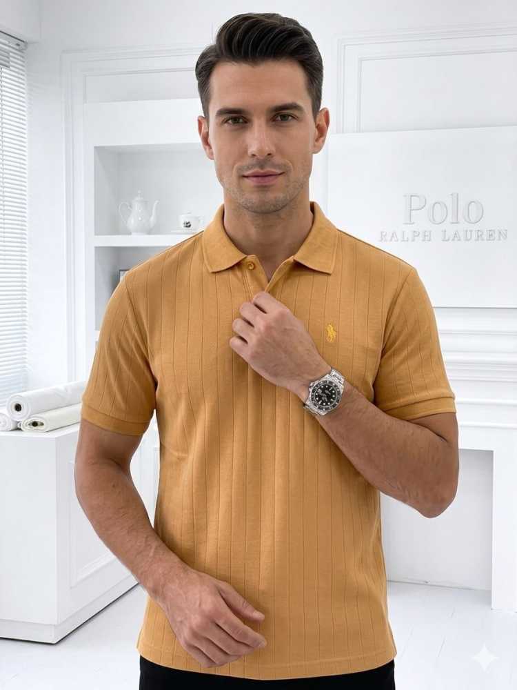 Ralph Lauren Yellow Premium Collar T-shirt