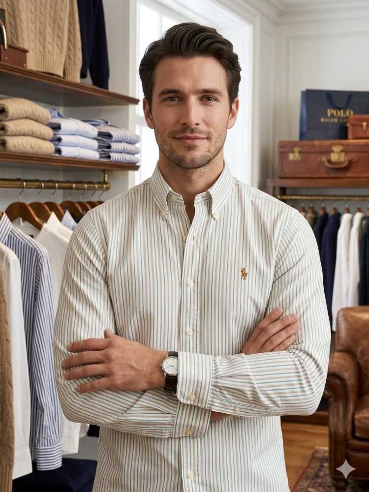 Ralph Lauren Cream Premium Quality Cotton Shirt