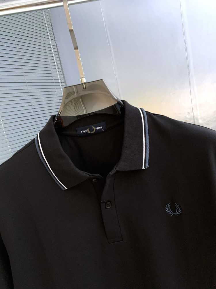 Fred Perry Embroidered logo Black Premium T-shirt-thumb-1