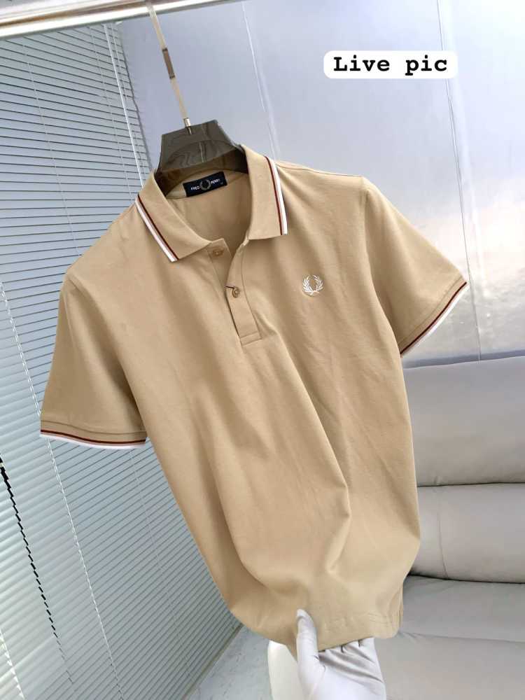 Fred Perry Embroidered logo Brown Premium T-shirt-thumb-1