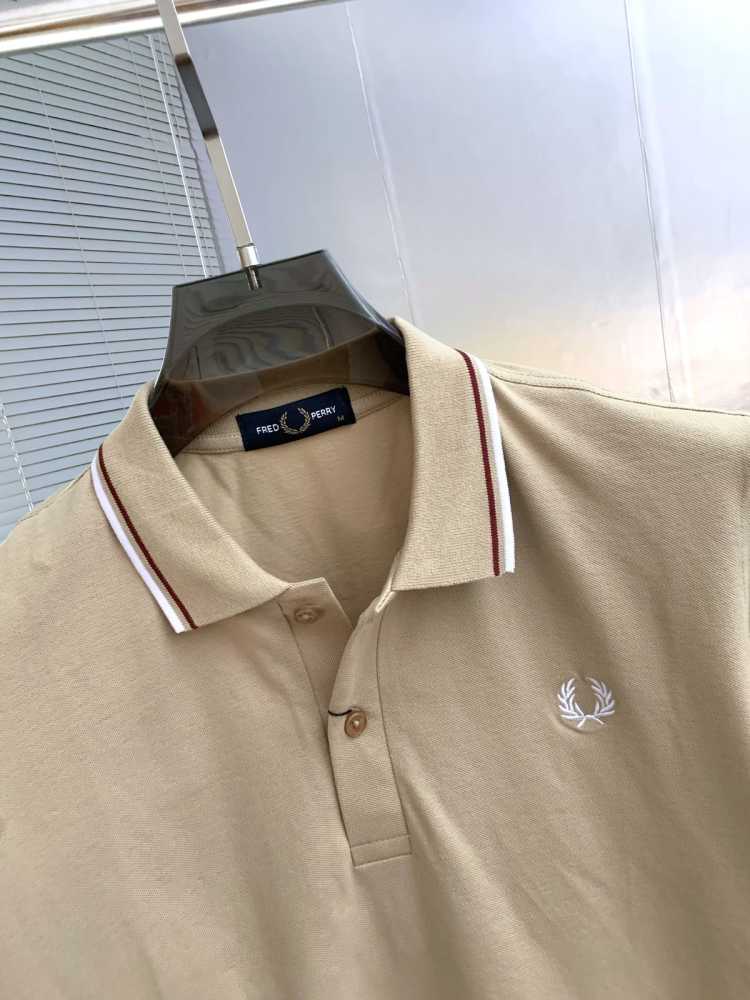 Fred Perry Embroidered logo Brown Premium T-shirt-thumb-2
