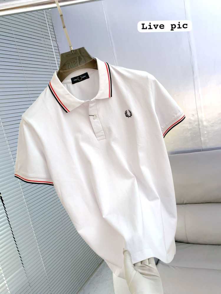 Fred Perry Embroidered logo White Premium T-shirt-thumb-1