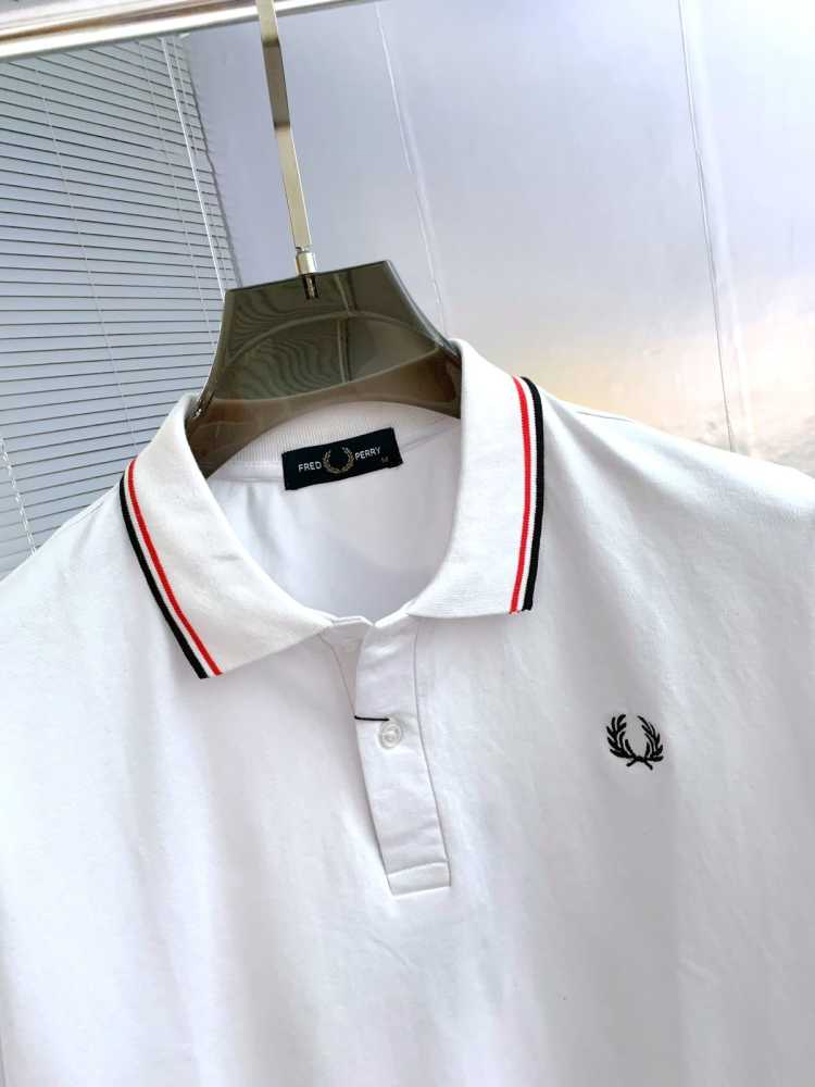 Fred Perry Embroidered logo White Premium T-shirt-thumb-2