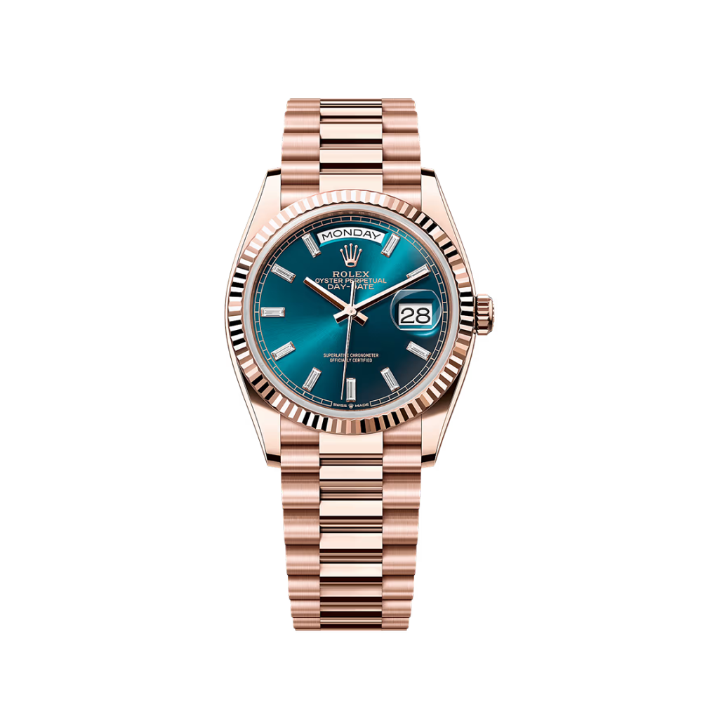 Rolex Day-Date 36 Oyster, Everose Gold Womens Watch 128235