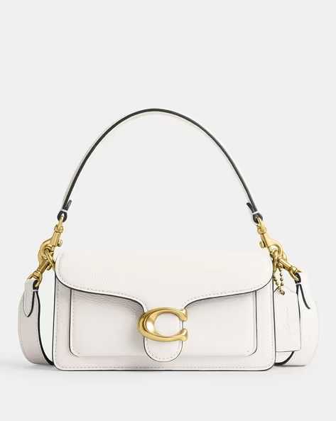 Coach C Logo Tabby 20 White Shoulder Bag