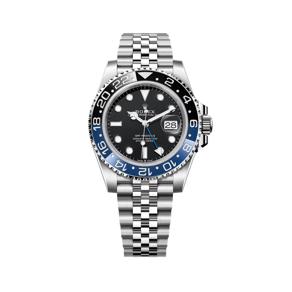 Rolex GMT-Master II Oyster, Oystersteel Blue and Black Cerachrom Bezel Watch 126710BLNR