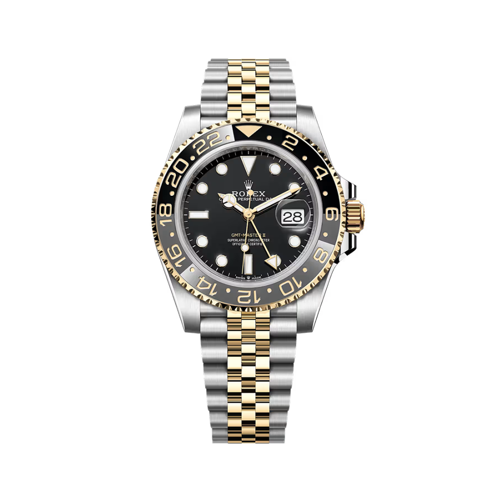 Rolex GMT-Master II Oyster, 40 mm, Oystersteel and Yellow Gold Jubilee Bracelet Watch 126713GRNR