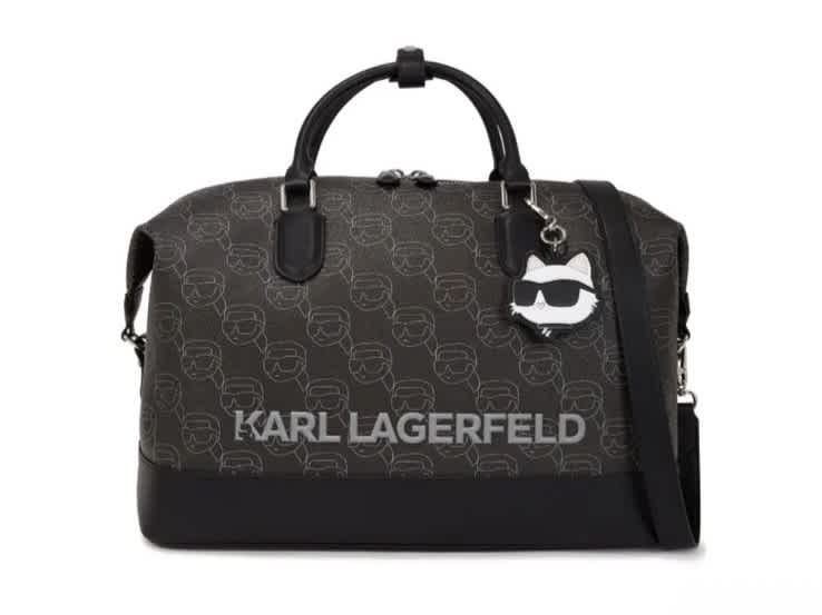 Karl Lagerfeld Black Ikonik Duffle Bag