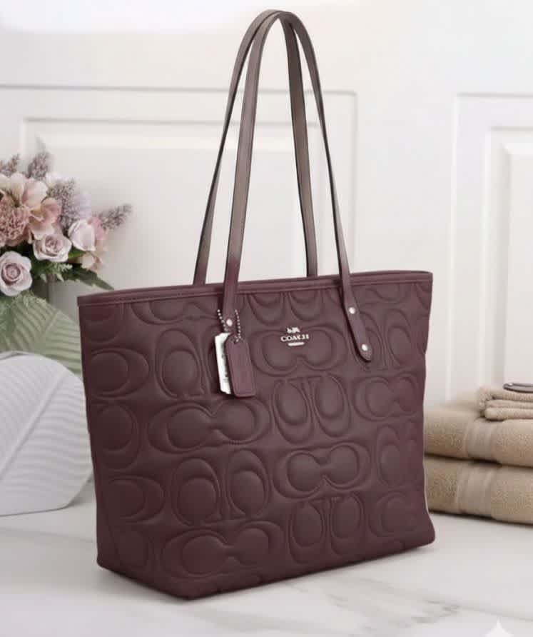 Coach Wine Tabby Tote Bag