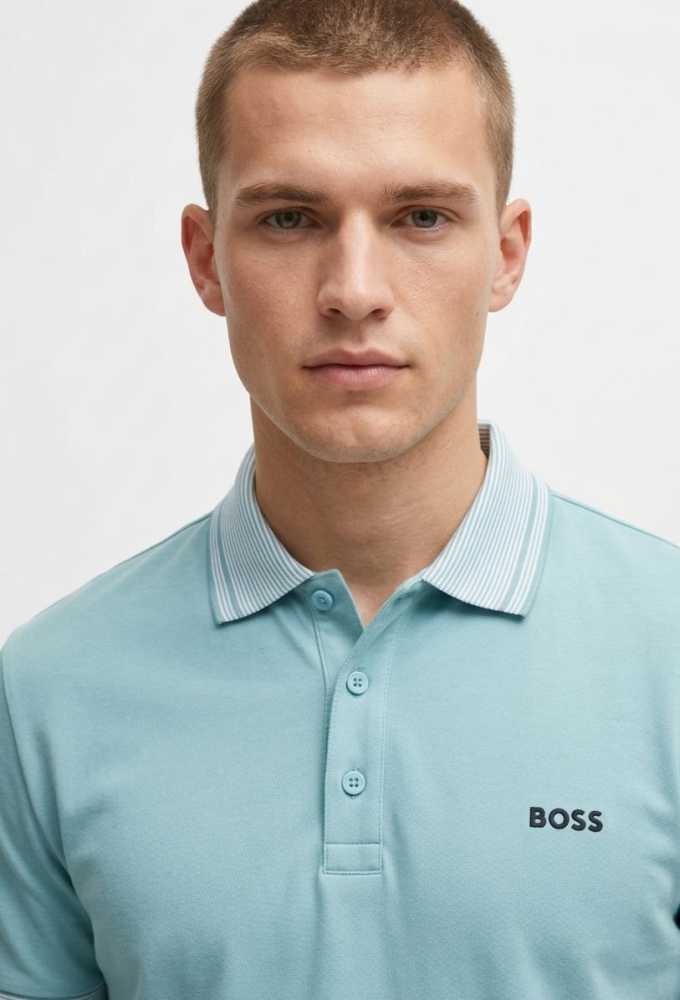 Hugo Boss Sky Blue Premium Quality Polo Tees