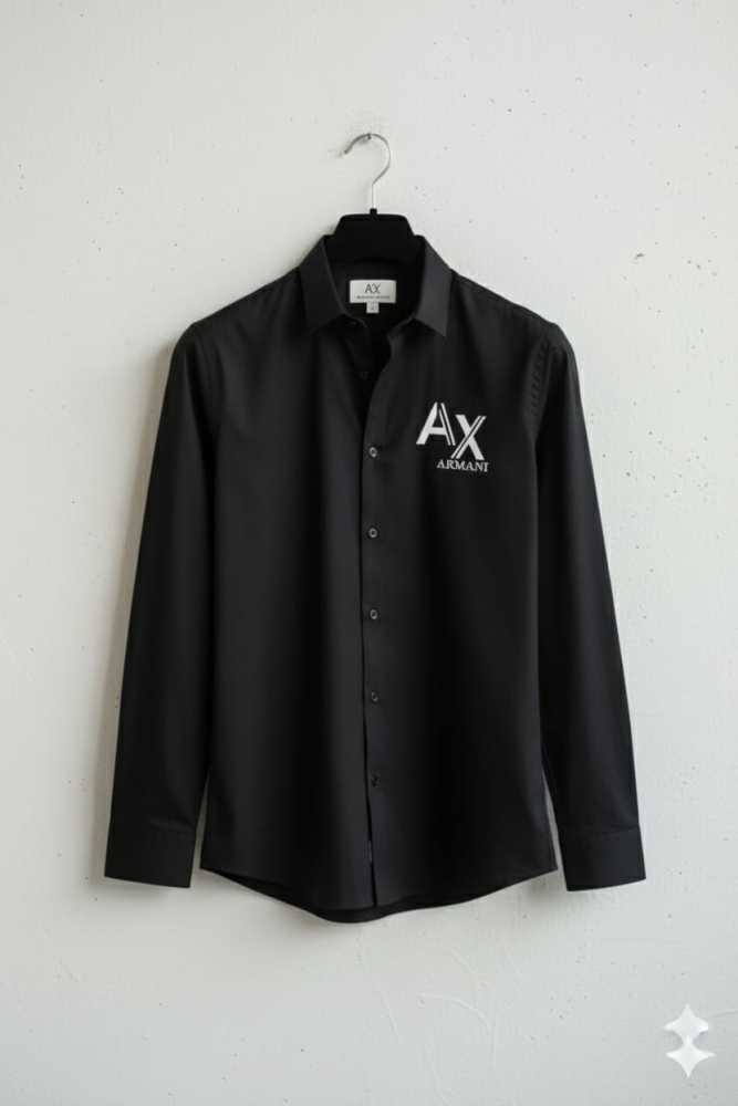 Armani Exchange Black Premium Quality Cotton Shirt-1