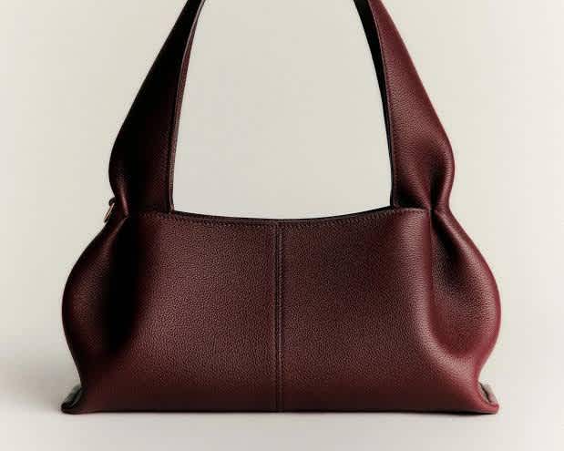 Polene Numero Neuf Wine Shoulder Bag