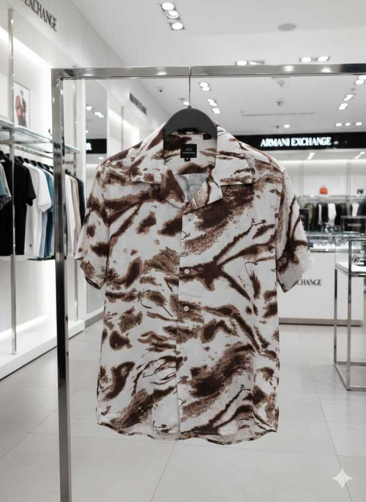 Armani Exchange Printed Premium Quality Short Sleeve Shirt-2