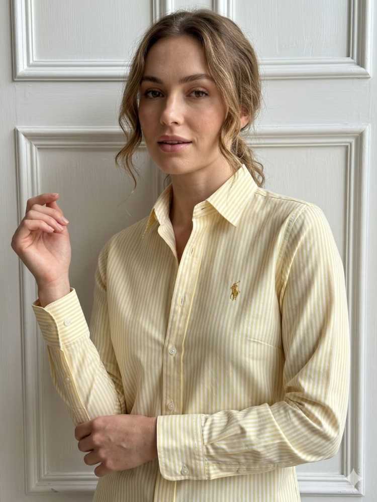 Ralph Lauren Yellow Premium Quality Women Shirt