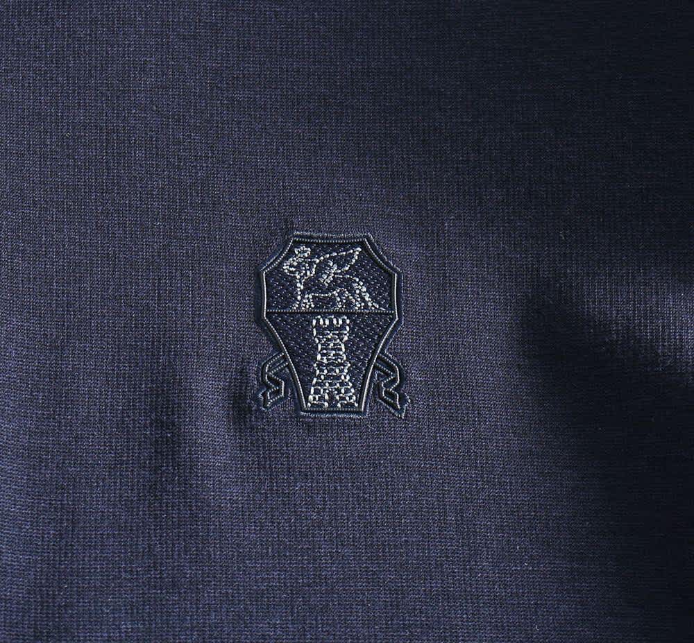Brunello Cucinelli Blue Embroidery Premium Polo T-shirt-3