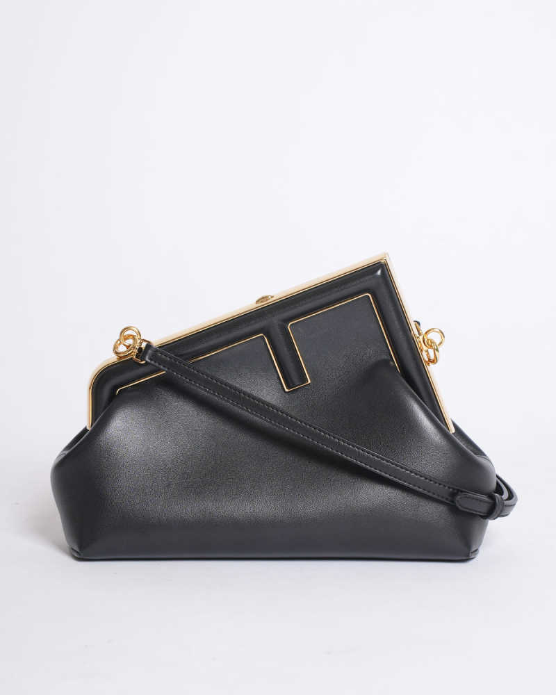 Fendi First Small Black leather Clutch bag