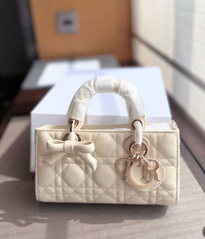 Dior Lady D Joy White Handbag
