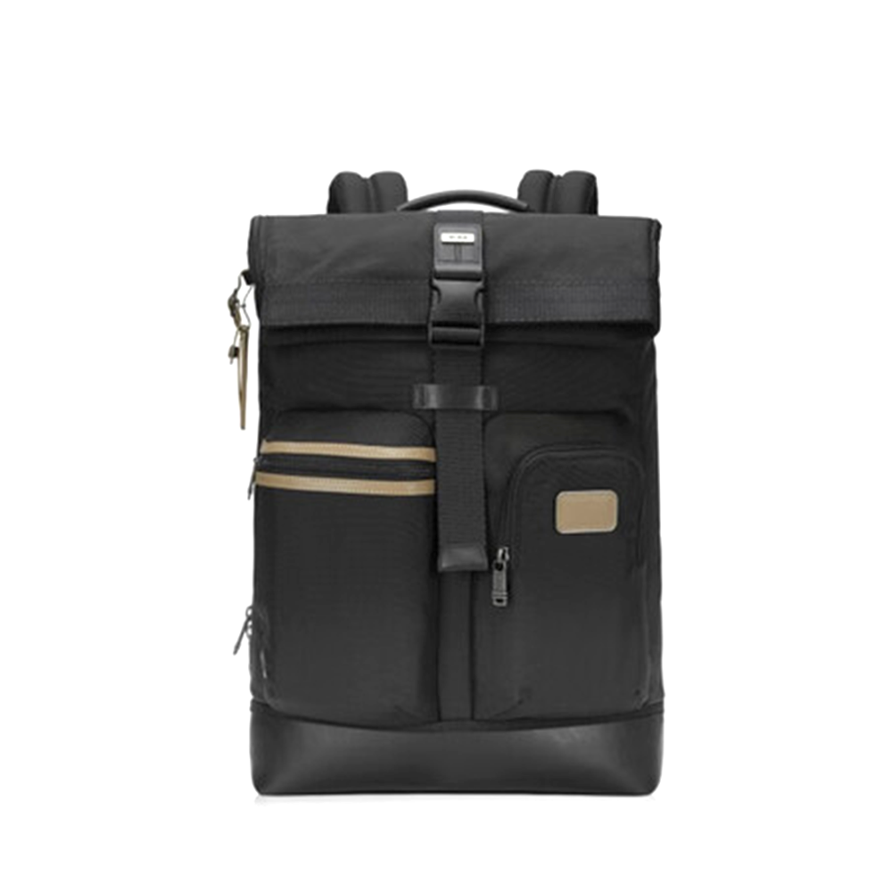Tumi Alpha Bravo London Roll-Top Black Backpack