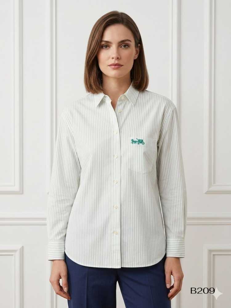 Coach White Premium Quality Women Shirt