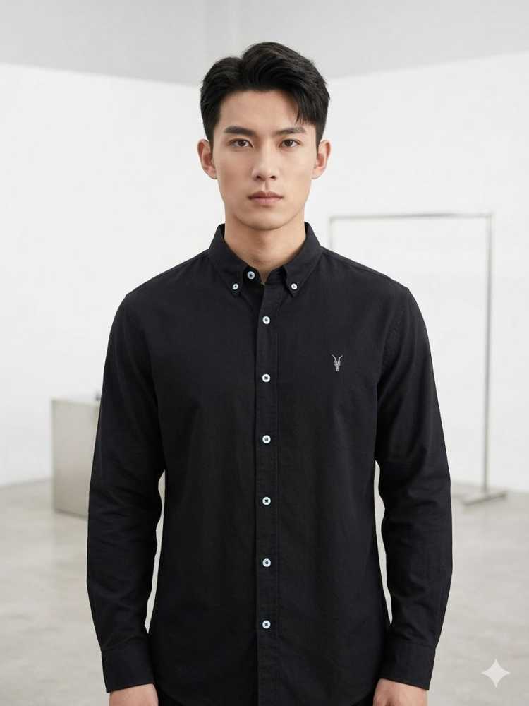 YSL Black Premium Quality Cotton Shirt