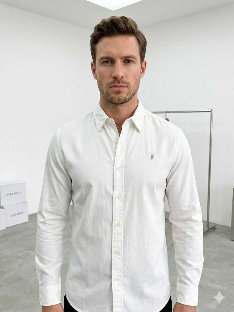 YSL White Premium Quality Cotton Shirt