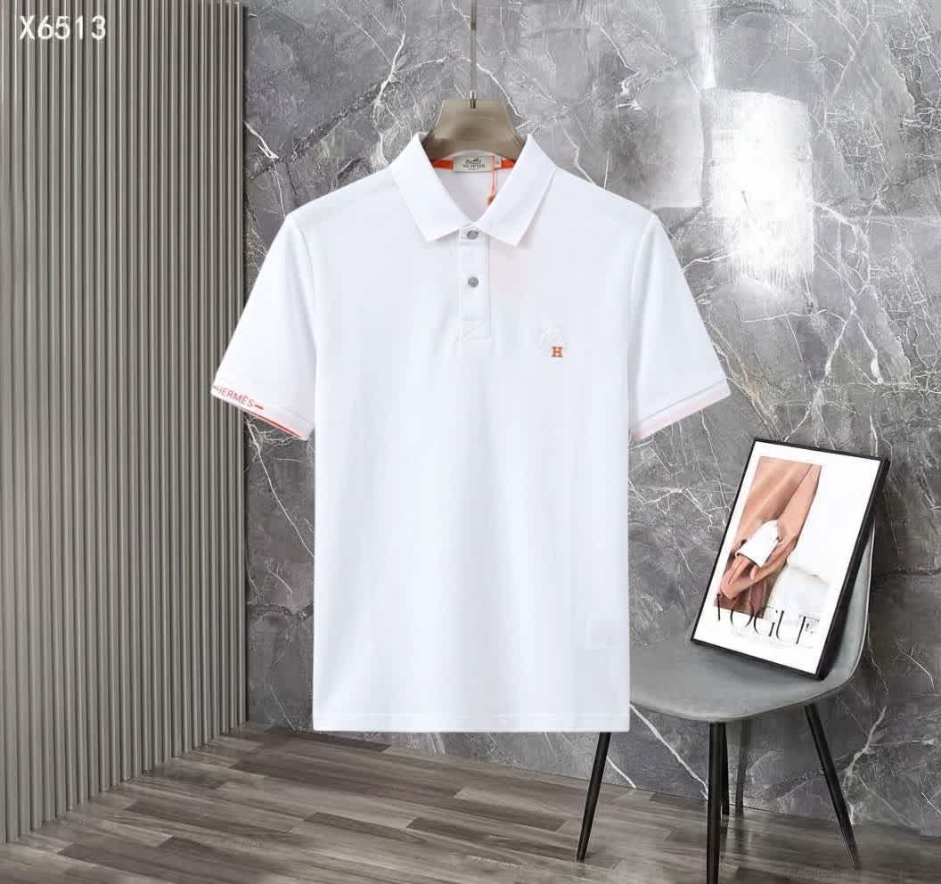 Hermes White Premium Quality T-shirt