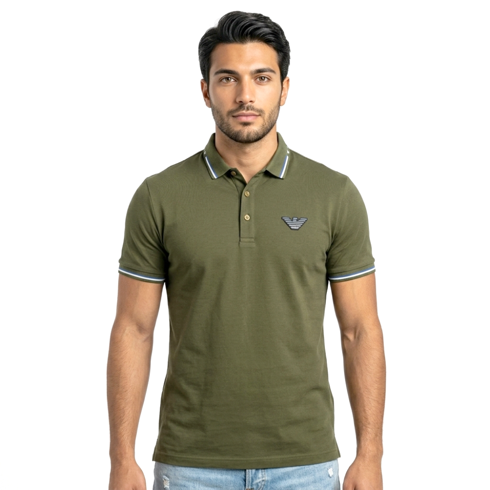 Giorgio Armani Embossed Logo Green Premium T-shirt