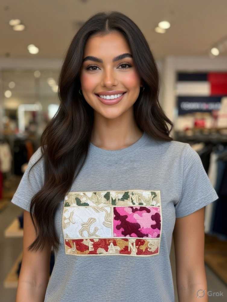 Tommy Hilfiger Grey Premium Quality Women T-shirt