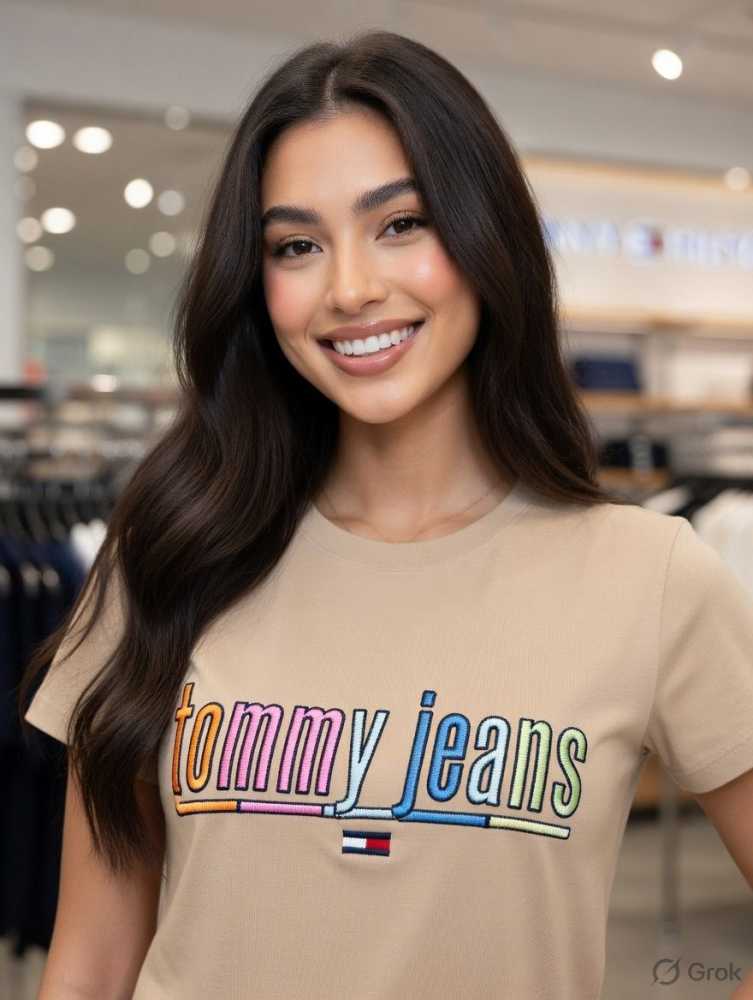Tommy Hilfiger Brown Premium Quality Women T-shirt