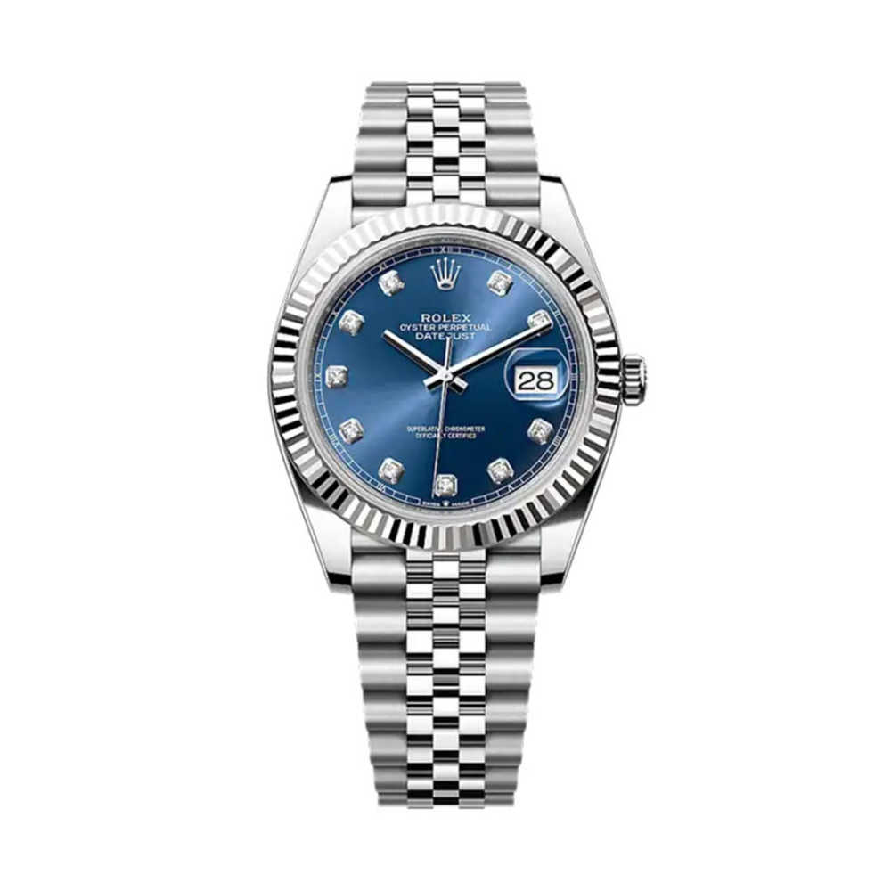 Rolex Datejust 41 Oyster, Oystersteel and White Gold Women Watch M126334-0016