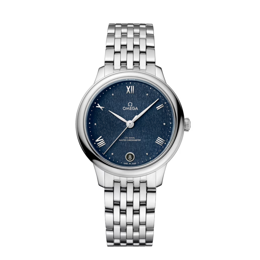 Omega De Ville Prestige Co-Axial Master Chronometer Dark Blue Dial Stainless Steel Watch 434.10.34.20.03.002