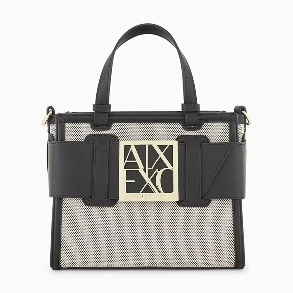 Armani Exchange Black & Grey Susy Tote Bag