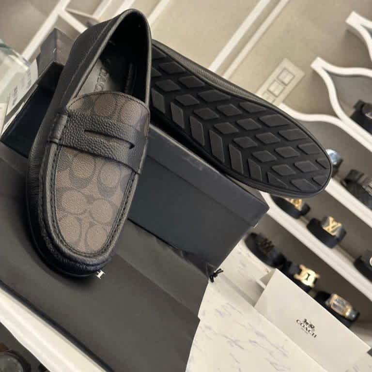 Coach Black Premium Quality Loafers
