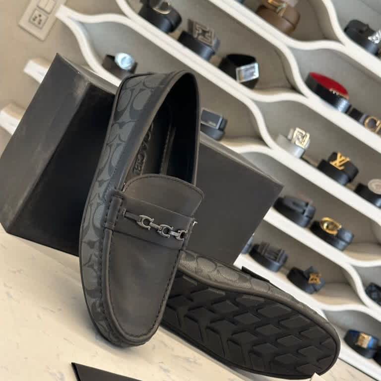 Coach Black Premium Quality Loafers