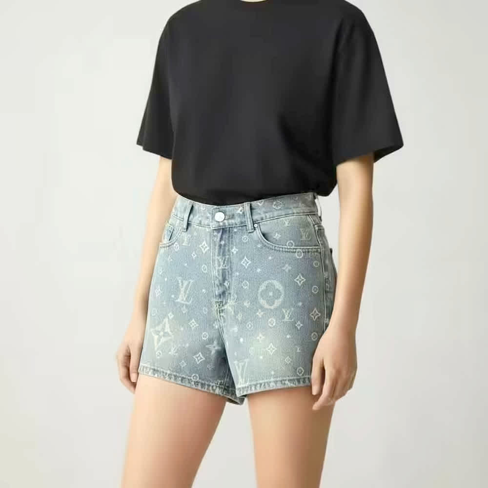 Louis Vuitton Monogram Denim Shorts