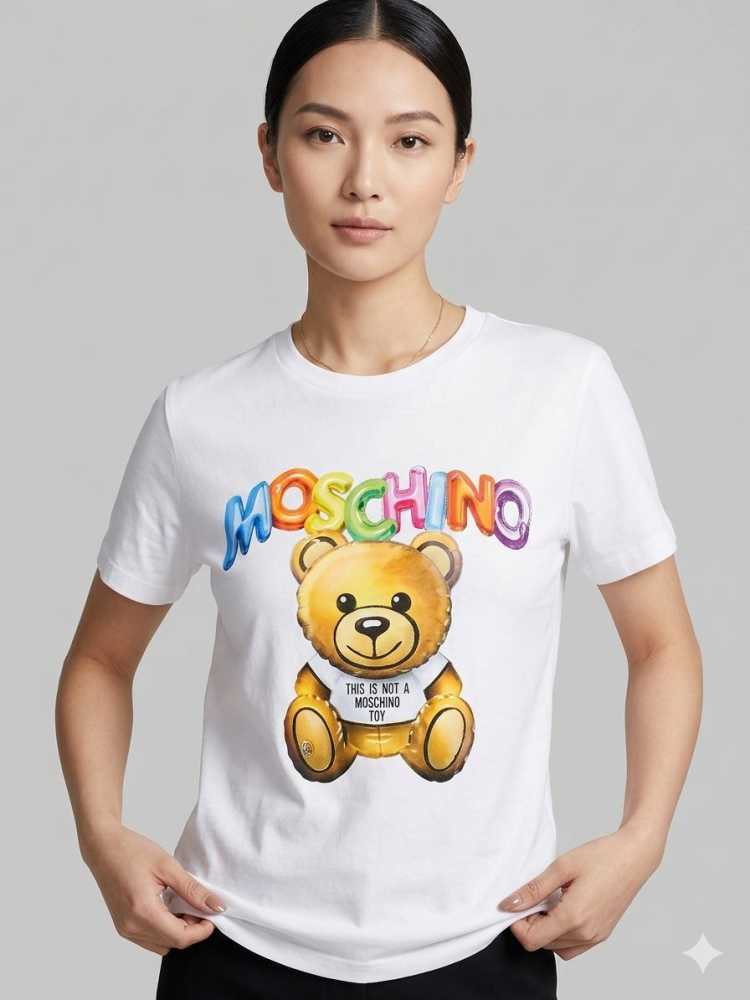 Moschino White Premium Quality Women T-shirt