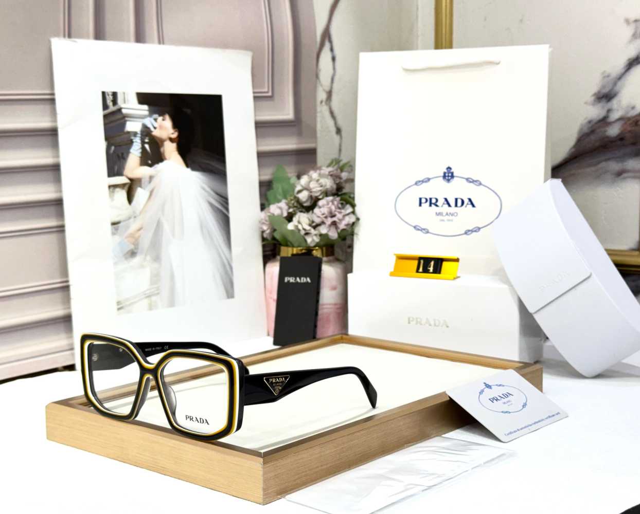 Prada Yellow Luxury Sunglasses
