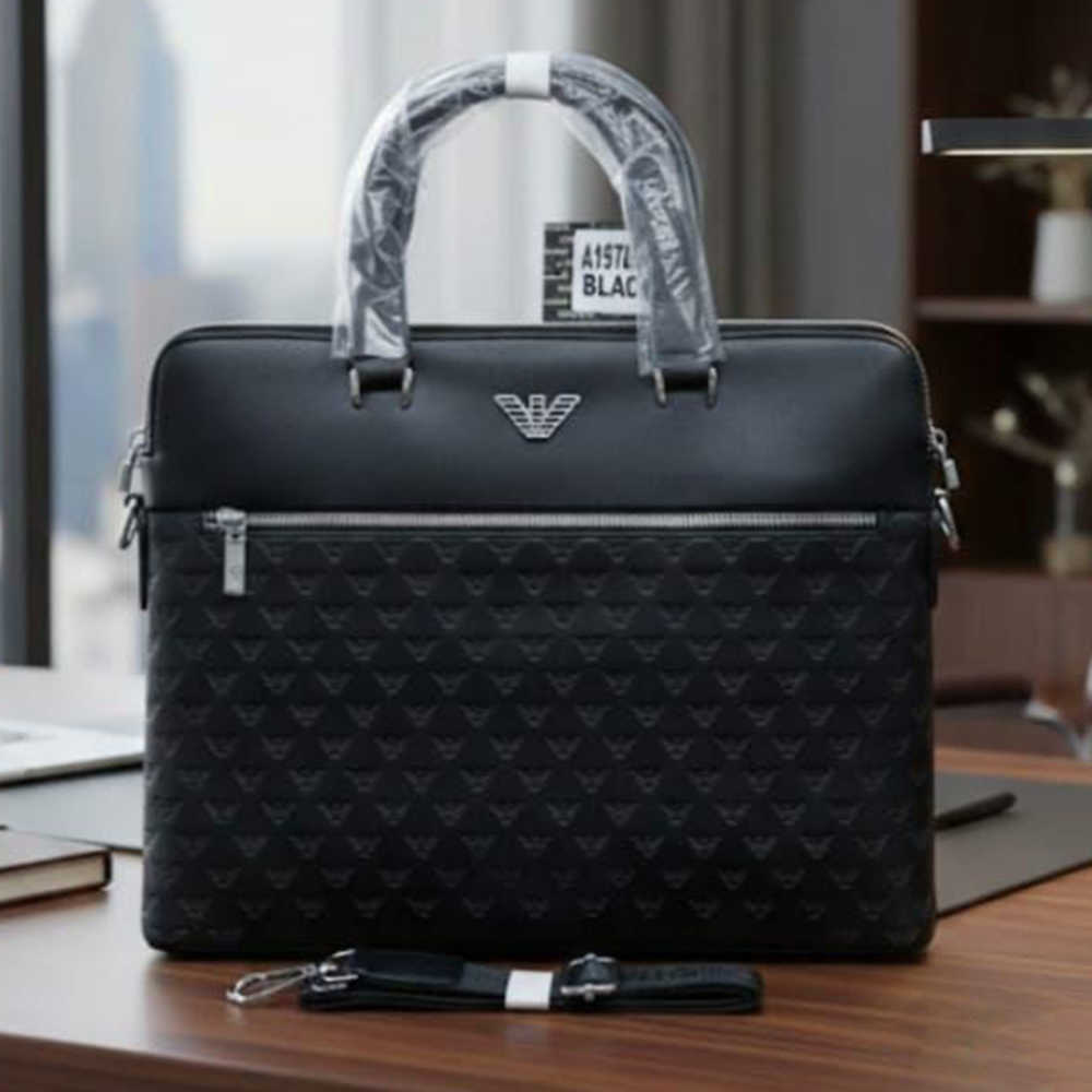 Emporio Armani Leather Business Bag