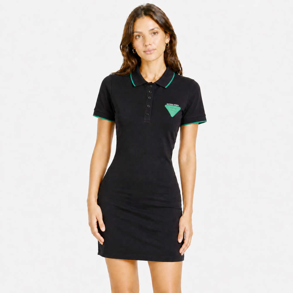 Bottega Veneta Black Premium Cotton Dress