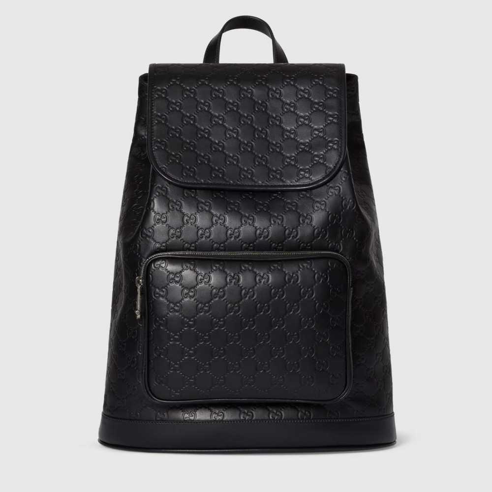 Gucci GG Emblem Black Medium Backpack