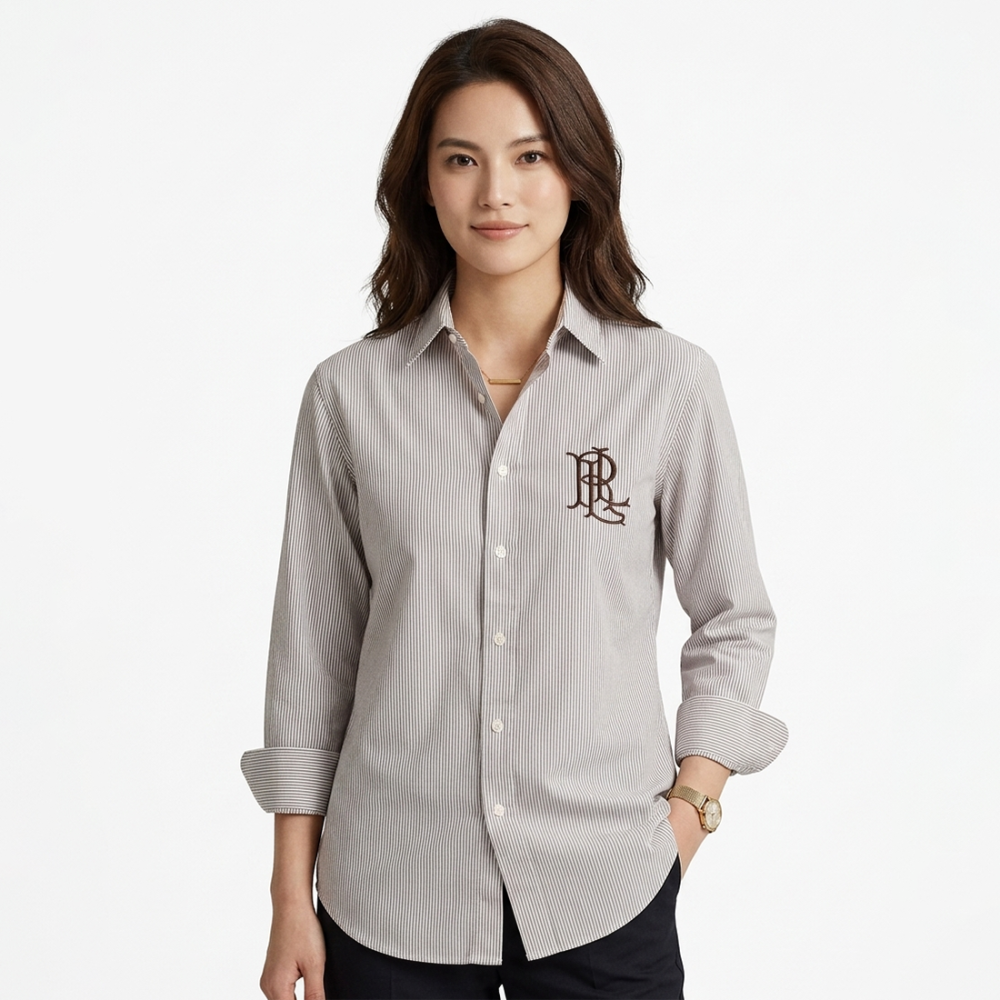 Ralph Lauren Grey Premium Quality Women Shirt