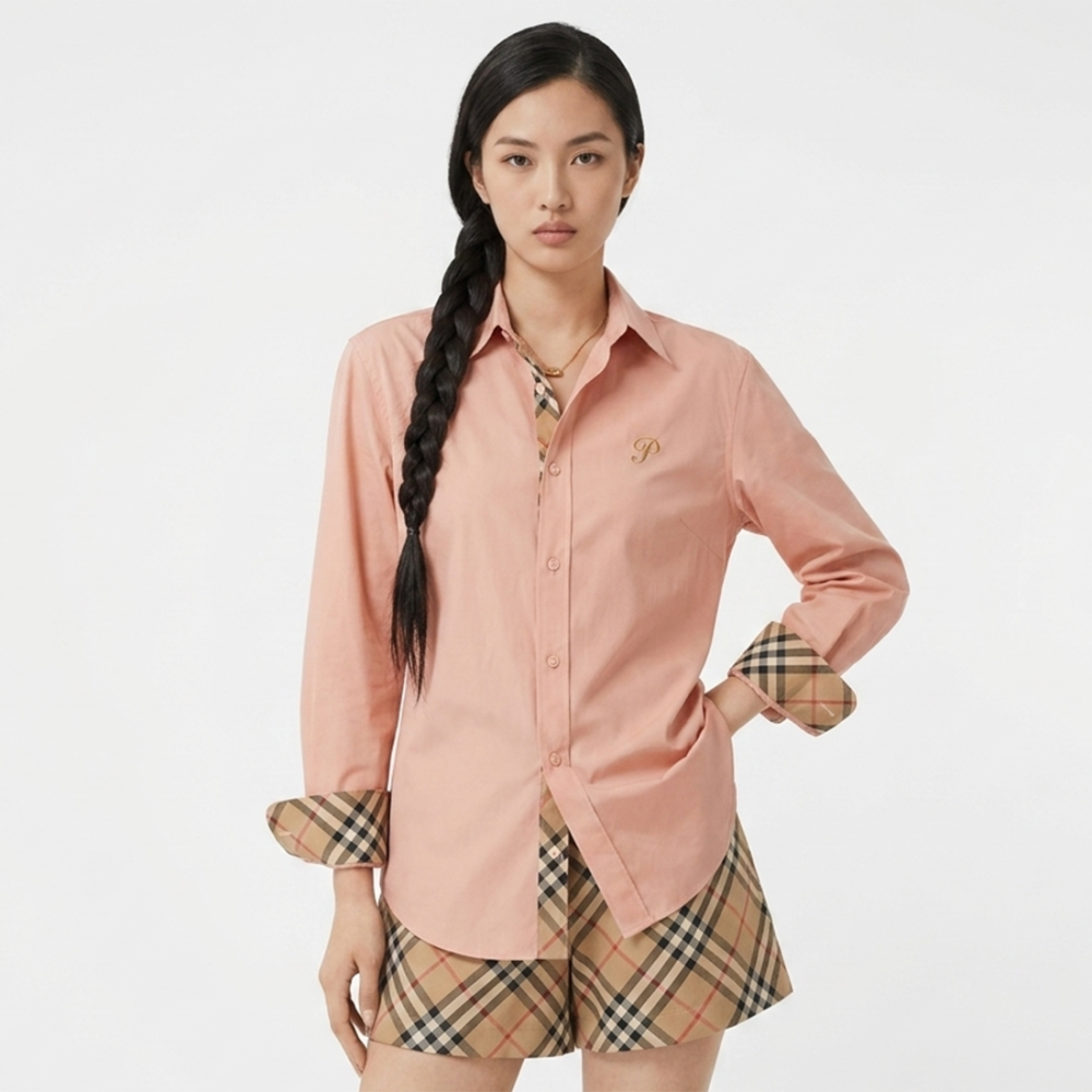 Burberry Pink Premium Quality Womens Shirt