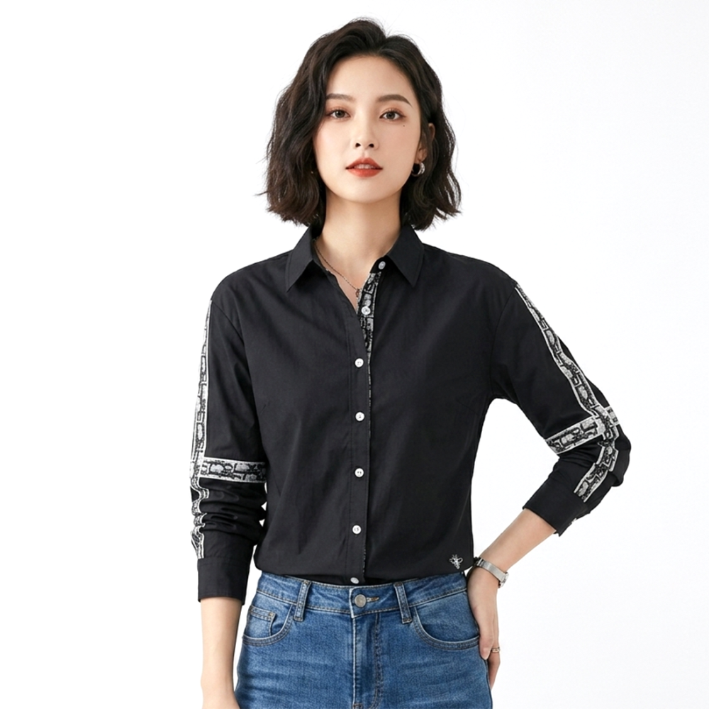 Dior Black Premium Quality Womens Shirt